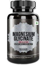 Noble Nature Magnesium Glycinate High Absorption 550 mg for muscle and nerve health in 120 vegan capsules